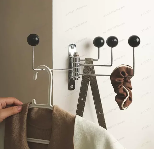 Retro Hanger Hooks Decorative Clothes Organizer Metal Multifunctional Storage Rotating Coat Racks Bedroom Living Furniture