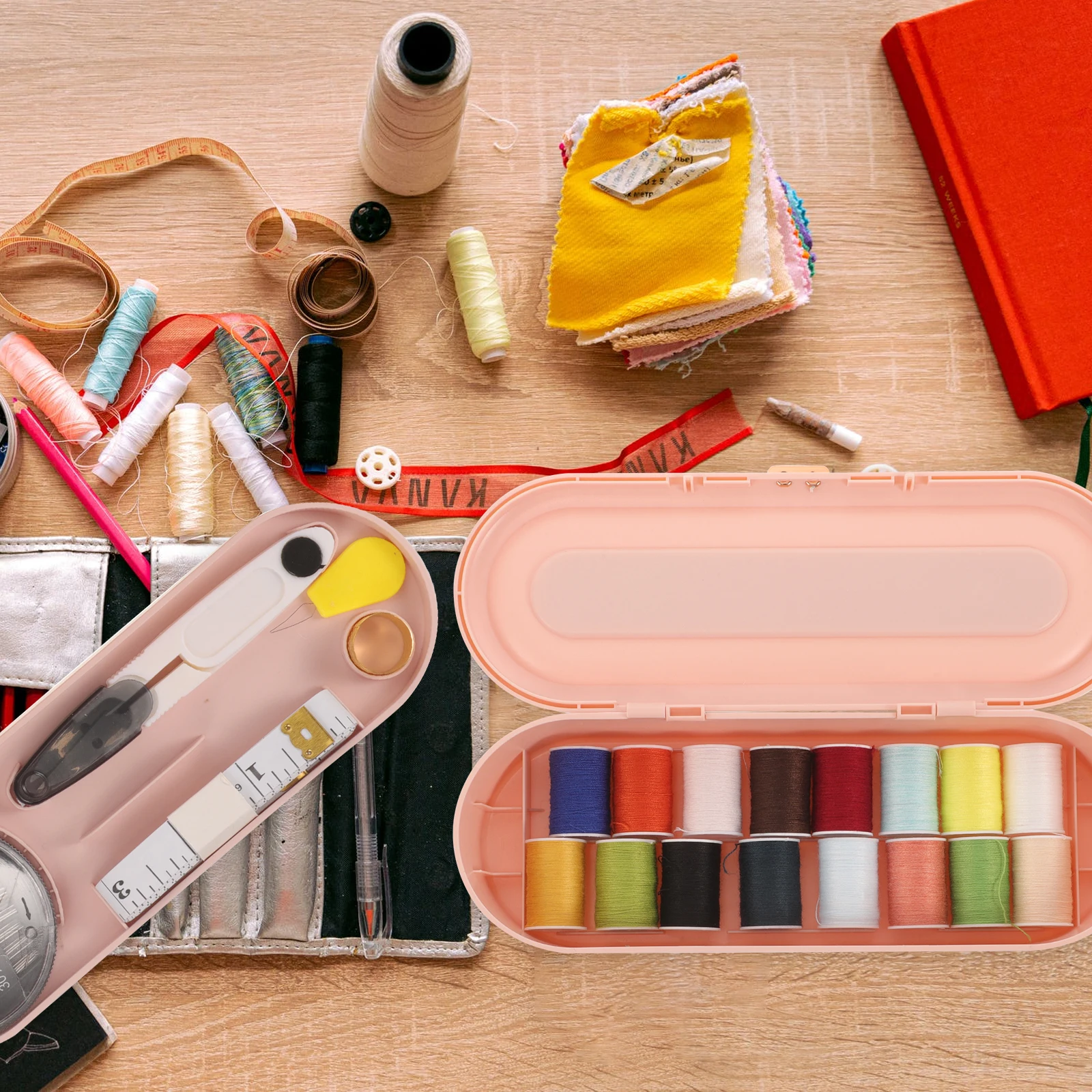 

1 set 1 Set For Practical Sewing Kit Adults Portable Household Sewing Tools Thread Needle Embroidery Accessories Travel Kit