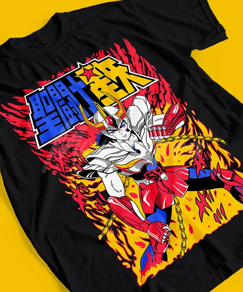 T-shirt For Anime Caballeros del Zodiaco Ikki de Fénix