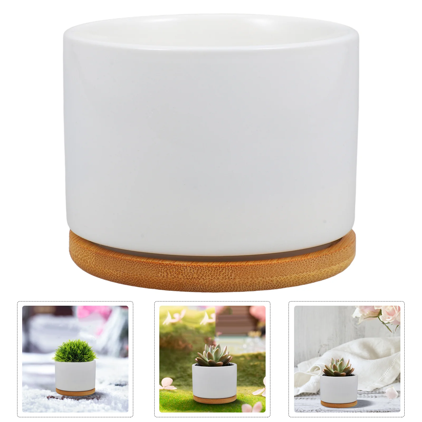 

Round Flower Pot 10Cm Small Succulent Planter For Garden Plants Home Desktop Flowerpot Decor Desktop Plant Holder