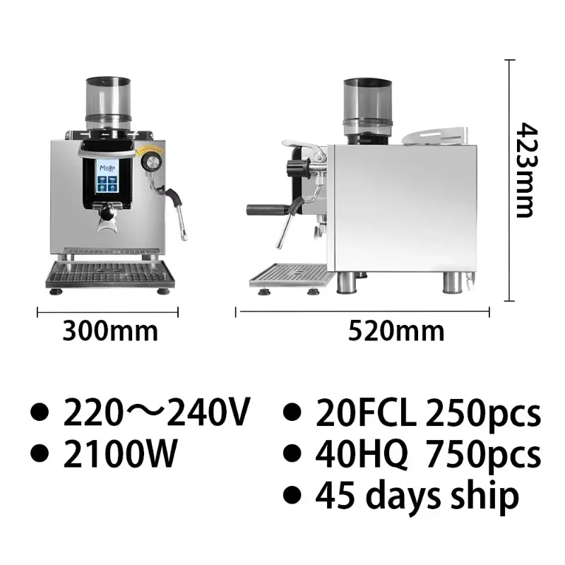 touch screen semi automatic bean to cup 20 bar coffee machine commercial electric best grinder