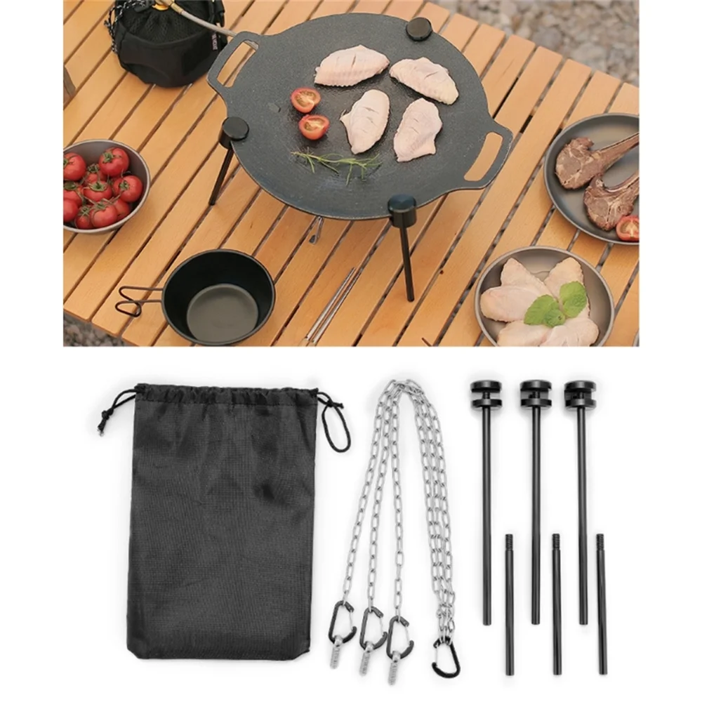 

Detachable Grill Vertical Tripod Grill Barbecue Grill Aluminum Alloy Bracket Barbecue Tripod Stand Outdoor Griddle Grill