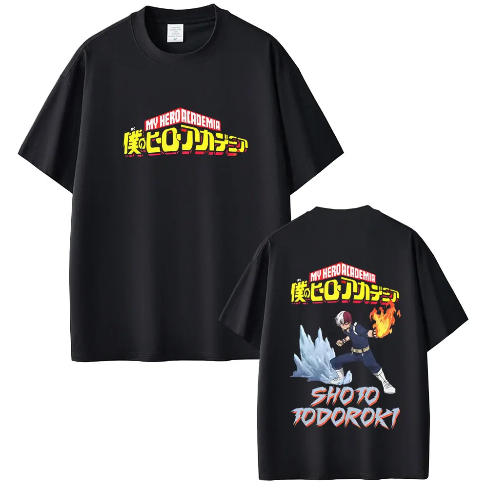 

Anime My Hero Academia Todoroki Shoto Graphic T-shirt Male Vintage Casual T Shirts Men Women Manga Tshirt Unisex Fashion Tees