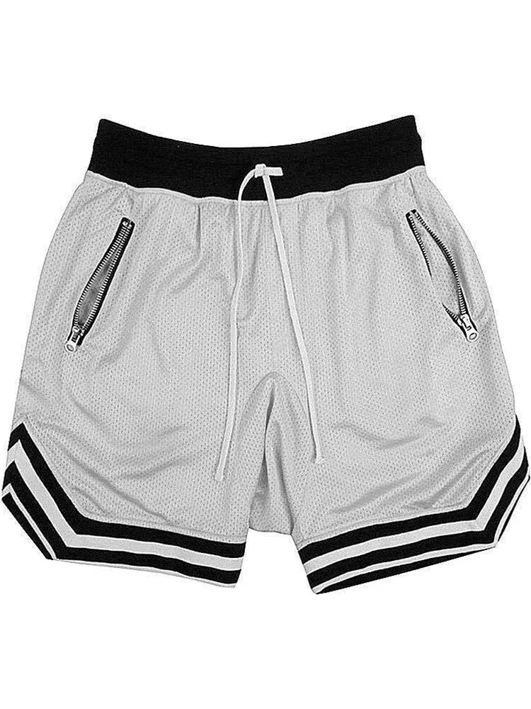 Lot De 3 Shorts Athlétiques Homme - Shorts Sport Basketball Course - Poches Ceinture Élastique Séchage Rapide