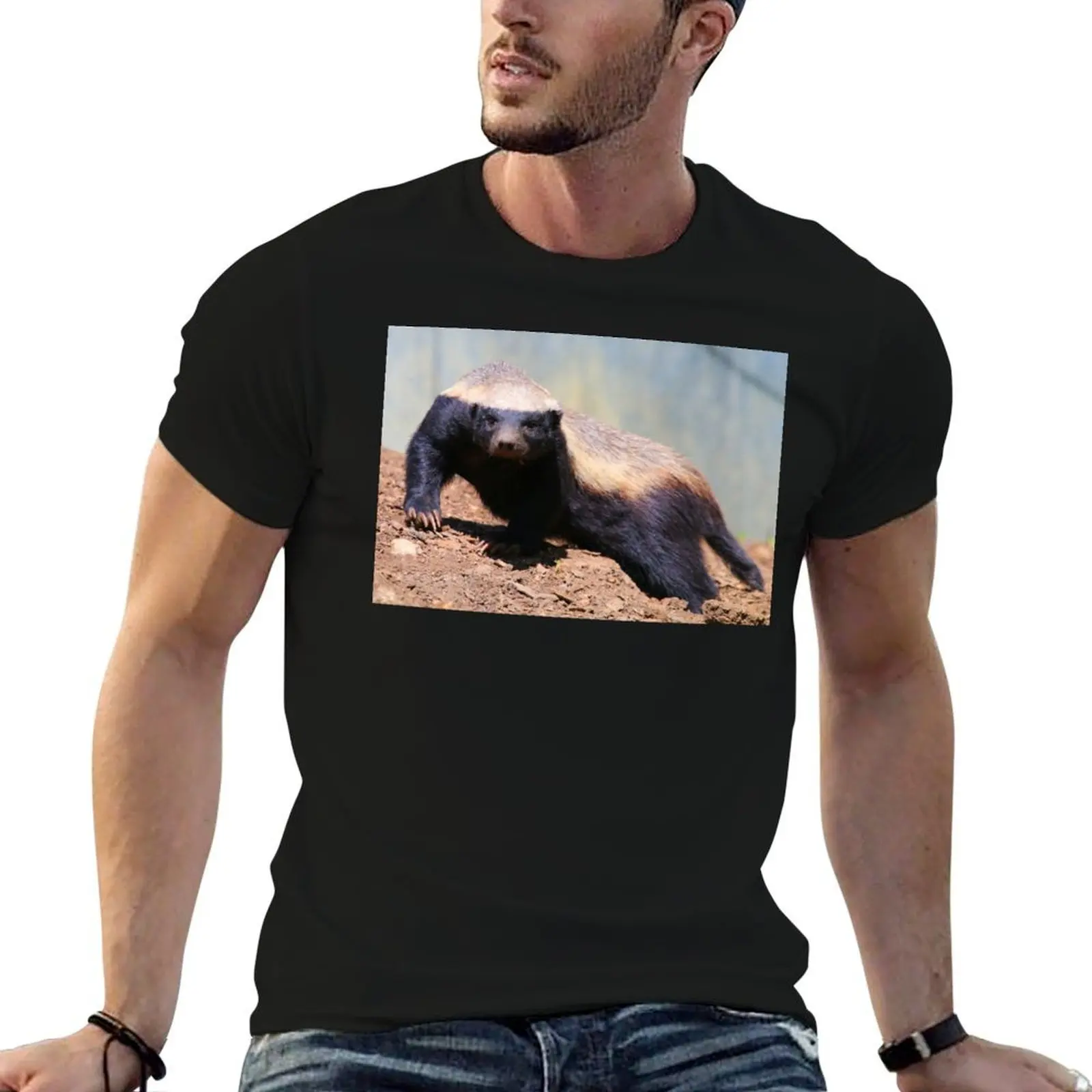 Honey Badger Stance T-Shirt Big and Tall Loose Fit T-Shirt