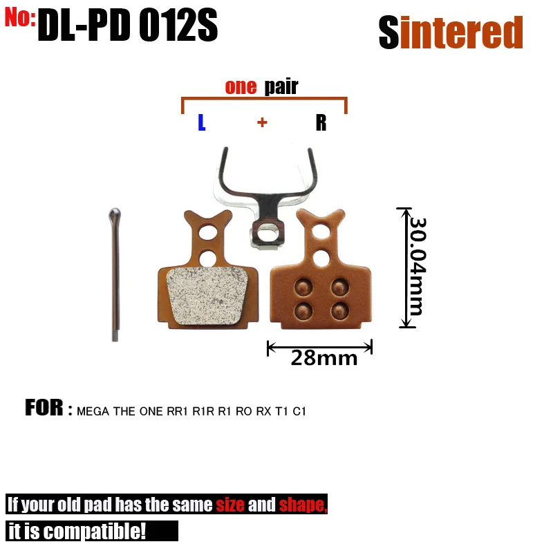 DELT 4 Pair Bicycle Disc Brake Pads,For FORMULA MEGA,THE,ONE,RR1,R1R,R1,RO,RX,T1,C1,MTB,Mountain,E-BIKE,Sintered,BIKE,Part