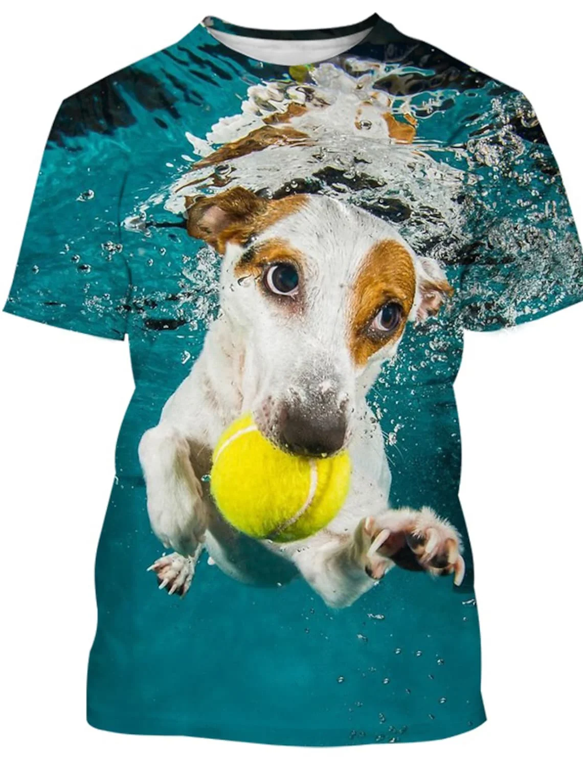 Graphic Tee Men\'s T Shirts With Dog For Men Jack Russell Terrier Tees Graphic Summer Adults\' 3D Print Casual Oversized Tops