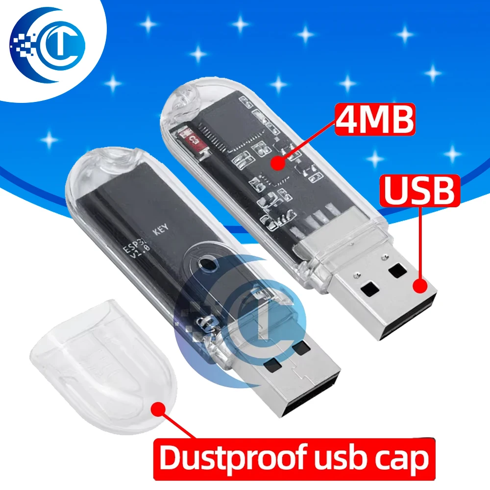 ESP32 Development Board WIFI BT Module for USB Dongle Hardware Key 4MB Flash CH343P MINI USB Flash Disk Tools