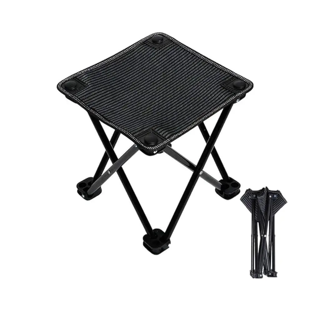 

Портативный складной походный стул, высота 13,5 дюймов, с сумкой для переноски, для активного отдыха, пляжа, походов, рыбалки (черный)