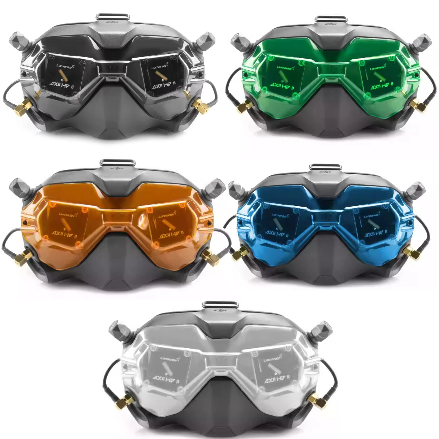 

Lumenier AXII HD V2 Патч-козырек 5,8 ГГц FPV-антенна Полупрозрачный козырек со встроенными антеннами внутри для очков DJI HD FPV