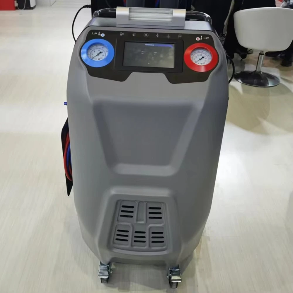 آلة شحن غاز التبريد المعدنية الذكية R134a آلة خزان الغاز لتكييف الهواء لإعادة تدوير التيار المتردد للسيارة #1