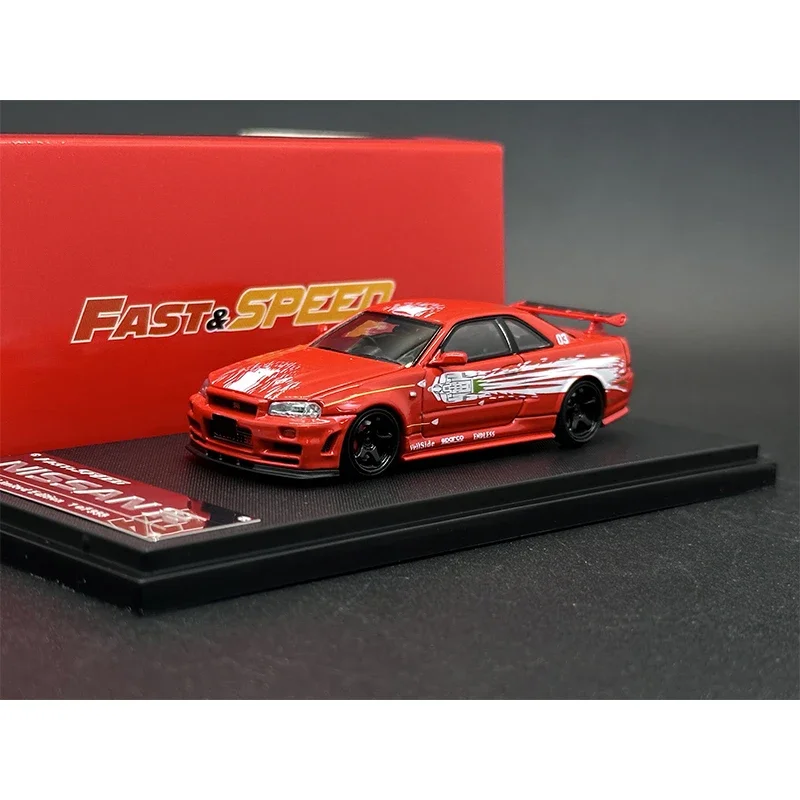 FS 1:64 Skyline GTR R34 Z Tune FNF Racing Diecast Car Model Collection Fast Speed