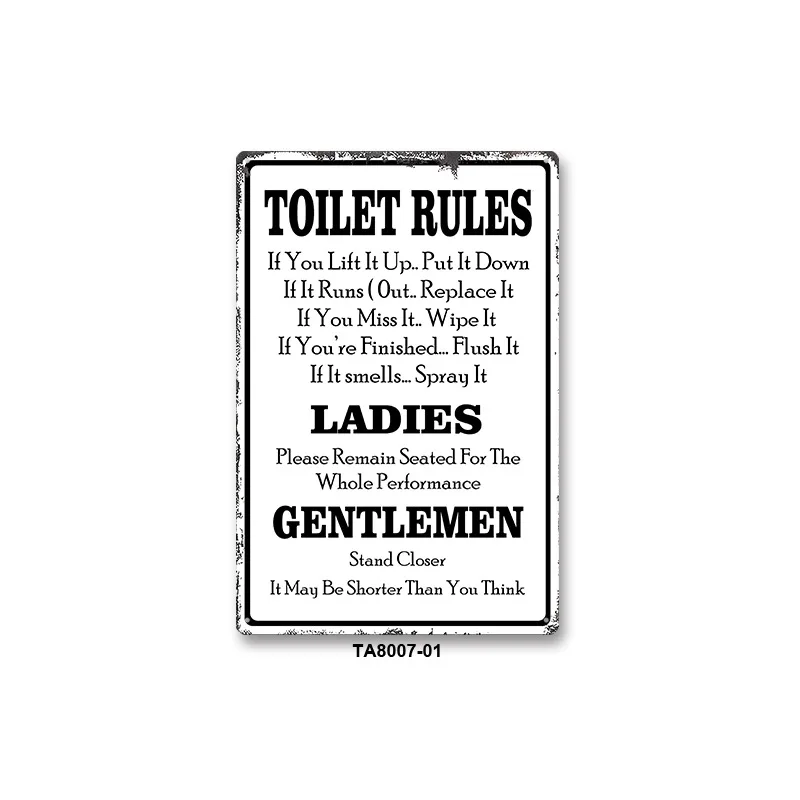 Tin Metal Decor Is A Hot Selling Fashion and Trendy Decoration for Bars, Clothing Stores, Home Decor, and Wall Decorations