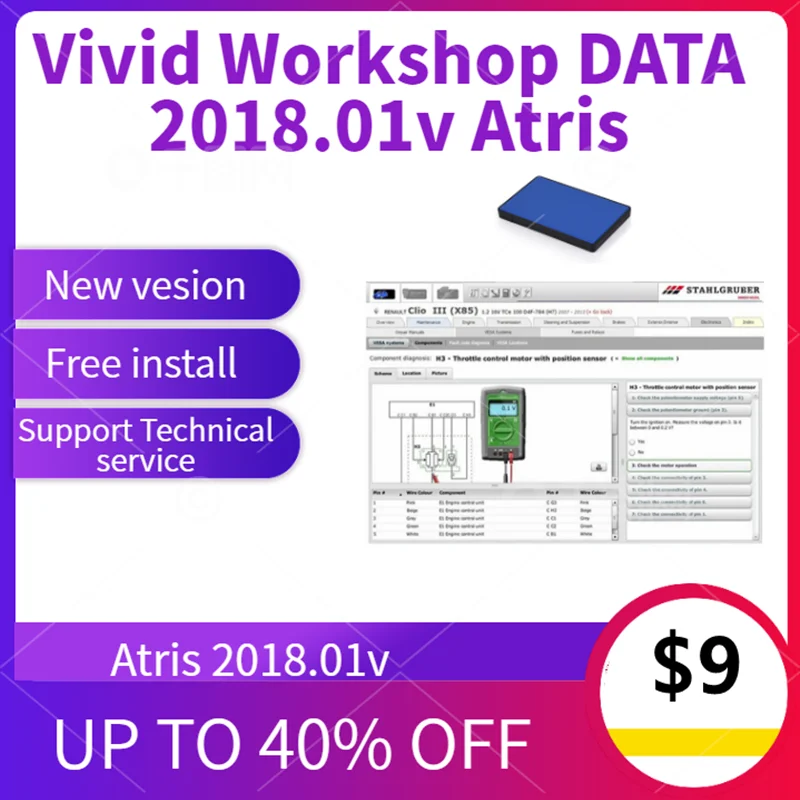 2024 Hot Arrival Vivid Workshop DATA 2018.01v( (Atris-Technik) Europe Automotive repair software Atris parts catalog vivid work