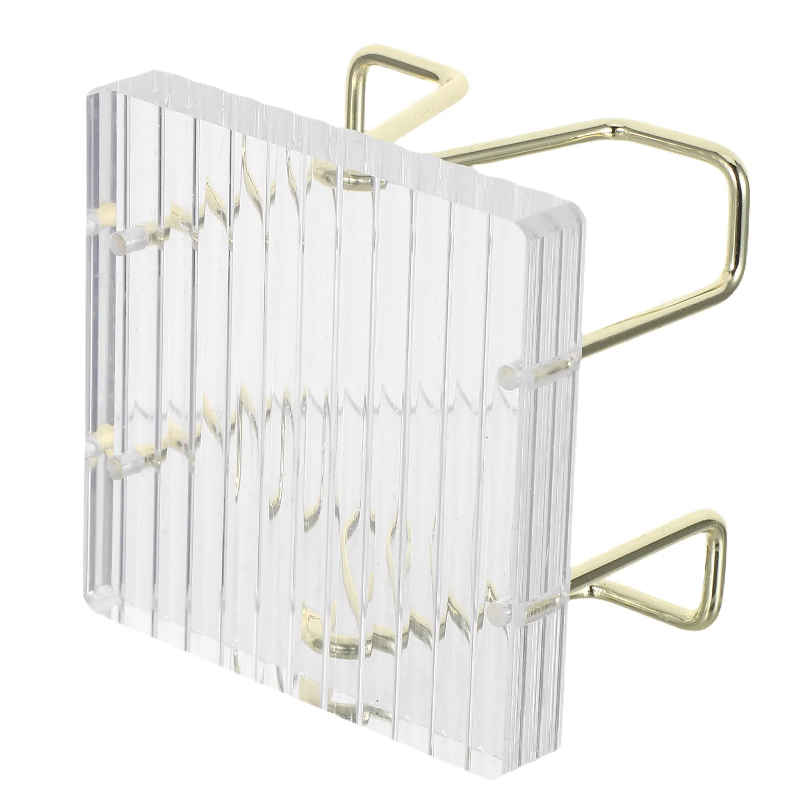 Modern Desk Memo Holder Acrylic Base Metal Wire Note Stand Sleek Vertical Notepad Dispenser for Office Home Workspace Note