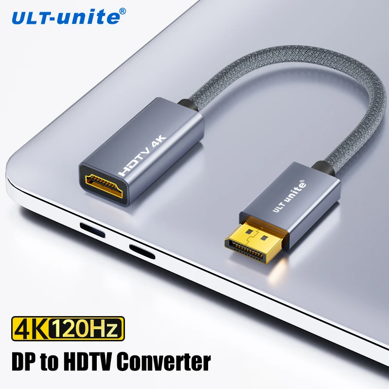 DP do HDMI kompatybilny Adapter 4 k12 0Hz Port wyświetlacza kabel konwertera 1080P dla PC projektor do laptopa złącza Displayport do HDTV