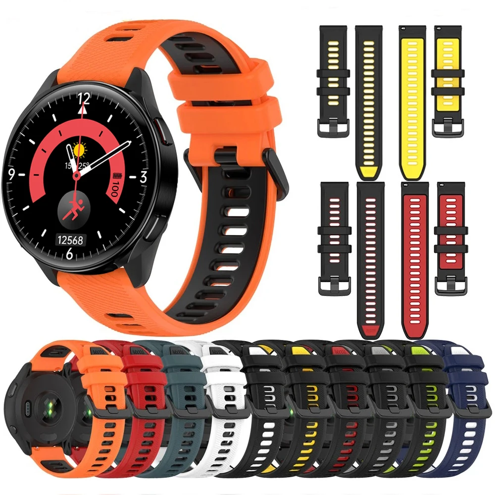 

Ремешок силиконовый спортивный для Samsung Galaxy Watch 4 6 Classic Quick 20 22 мм, Воздухопроницаемый браслет для наручных часов 5 Pro, аксессуары