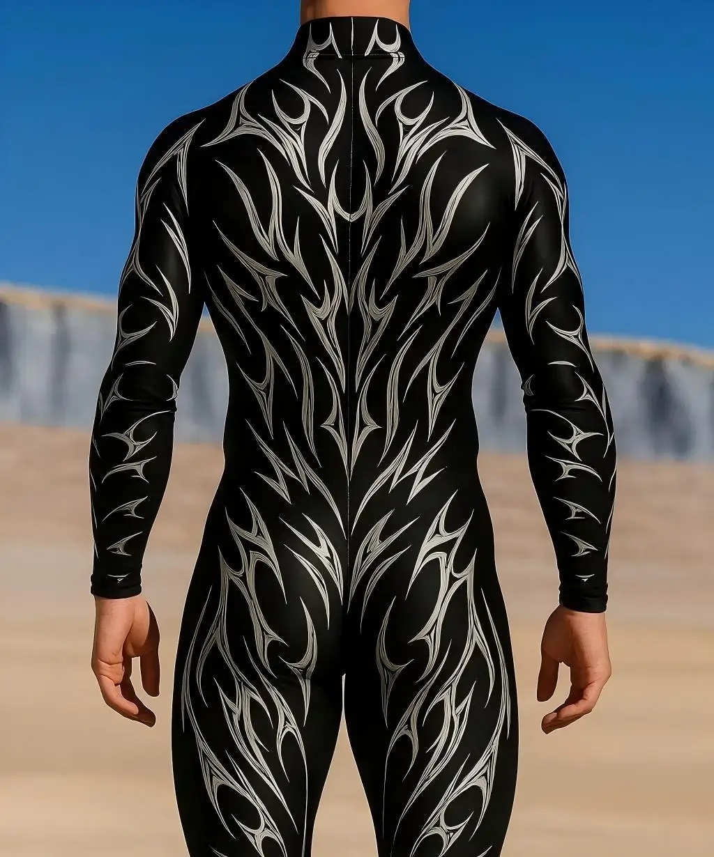 Herren Halloween Cyberpunk Jumpsuit 3D Digitaldruck Roboter Zentai Erwachsenen Cosplay Catsuit Bodysuit Karneval Rennrad Kostüm – Detail 23