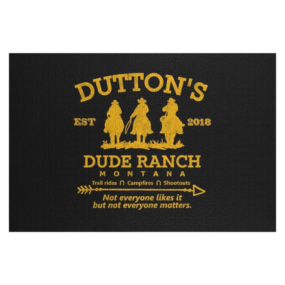 

Yellowstone Dutton's Dude Ranch TShirt Jigsaw Puzzle Jigsaw For Kids Custom Name Child Toy With Personalized Photo Puzzle