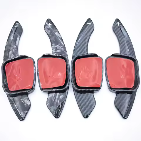 For Volkswagen Amarok VW Jetta Nivus Virtus T-Cross Golf MK8 R GTI CrossFox Car Accessories ABS Carbon Fiber Print Paddle Shift