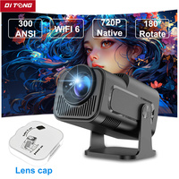 DITONG HY320 Mini Newly Native 720P Android 4K 1080p Projector 300ANSI Wifi Cinema Outdoor Portable 180° Rotable hy300 Projector