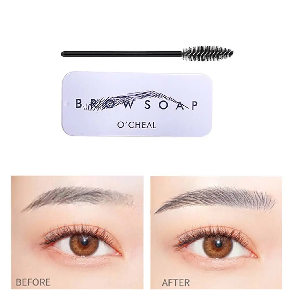 With Brush 3D Eyebrow Styling Soap Cosmetic Eyebrow Makeup Balm Brows Wax Sculpt Soap Eyebrow Enhancers Eyebrow Styling Cream