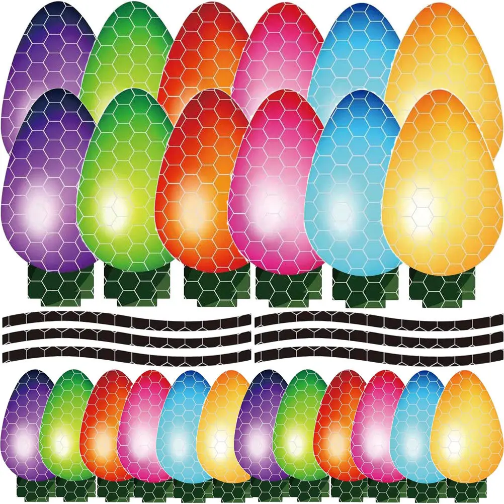 

4 set Bulb Magnetic Stickers Reflective Car Decor For Holiday Christmas Lights Metal Surfaces Waterproof Strong Adhesion Festive