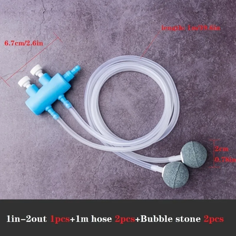 Luftstromregelventil-Set für Aquarien – Sauerstoffpumpen-Umsteller mit Schlauchverbindung für die Belüftung im Aquarium, langlebiges ABS-Material – Detail 6