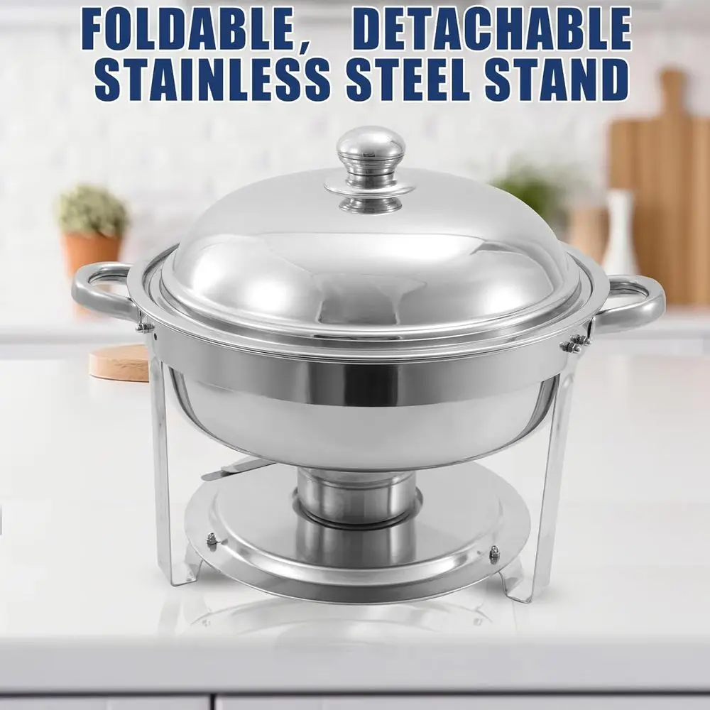 12-Piece Buffet Set with 6QT Round, 8QT Half Rectangular, and Full Rectangular Chafing Dishes for Events