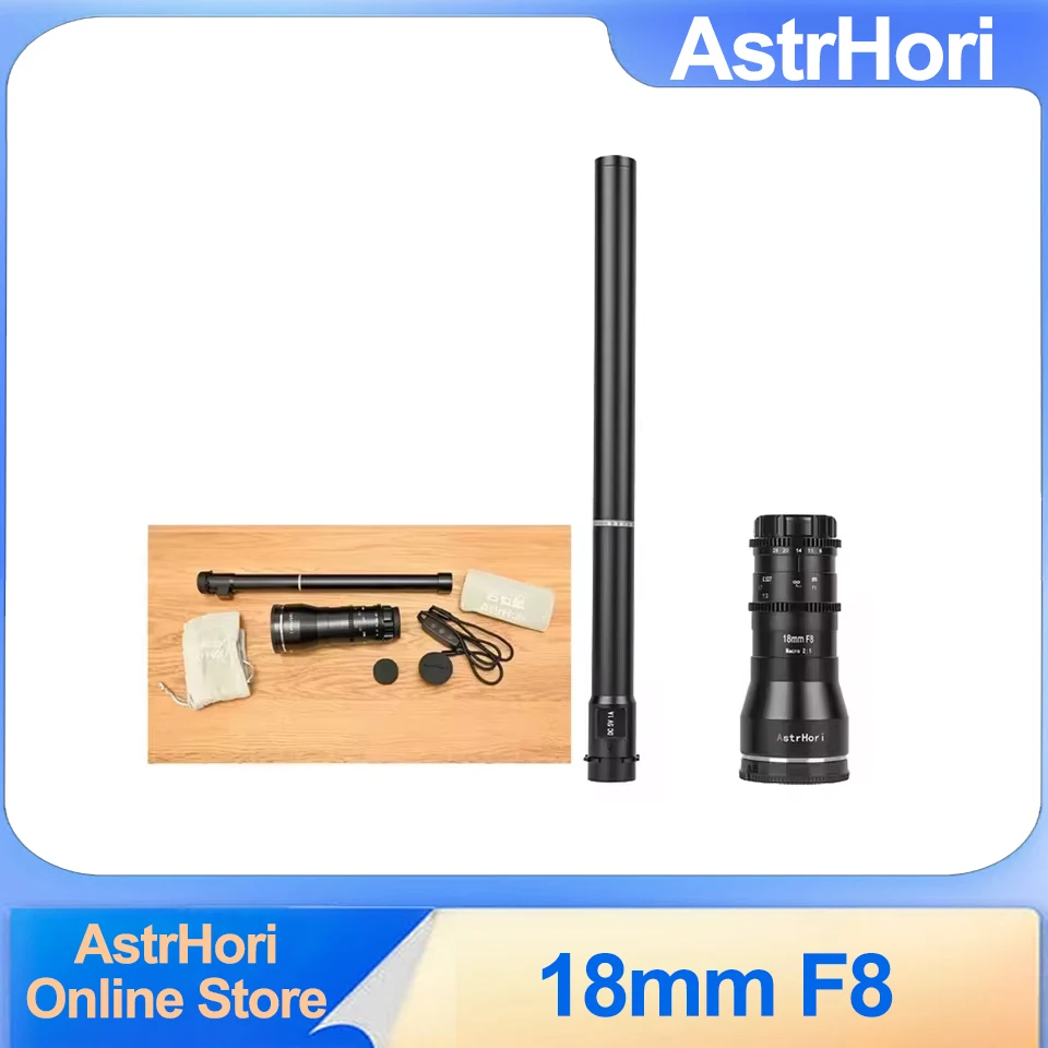 

AstrHori 18mm F8 Macro 2X Camera Lens APS-C Probe Lens View Switching Camera Lens for Fuji X-T30 Nikon D3500 Canon EOS-5D