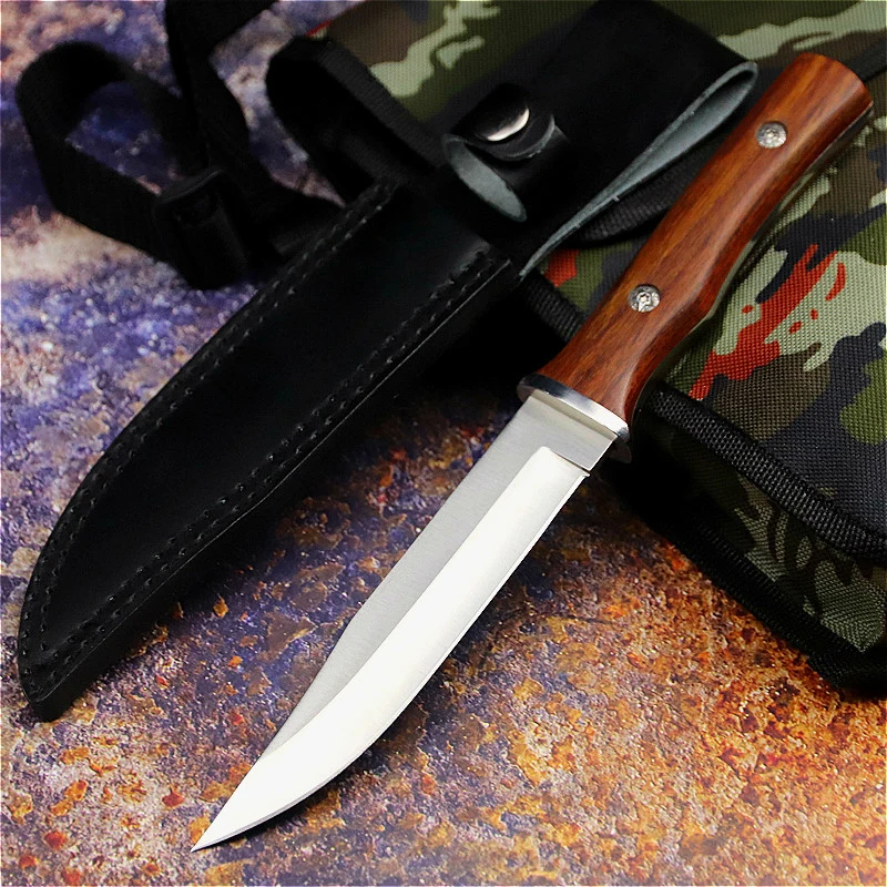 Japanese outdoor straight knife fishing knife jungle hunting knife outdoor sharp tactical knife slicing bone cutter