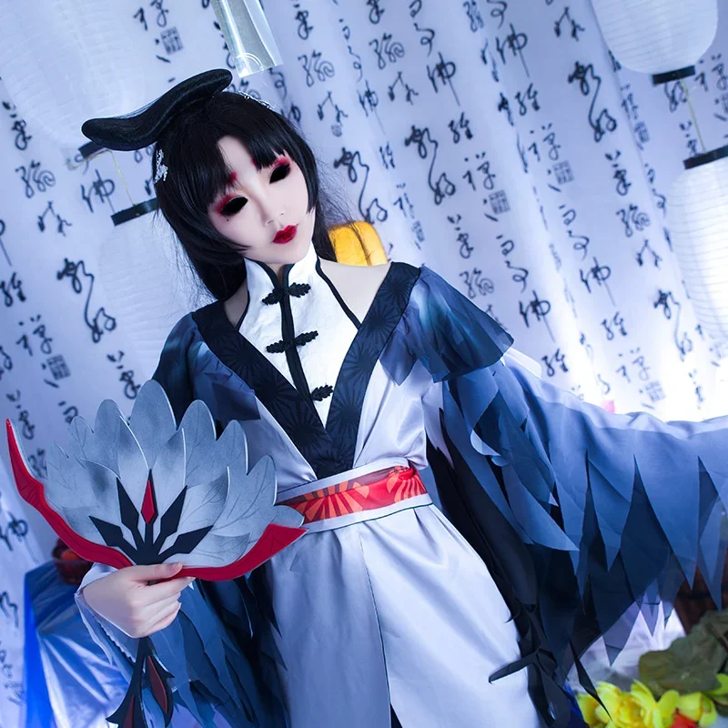 Identidade do jogo V Traje Cosplay para Mulher, A Gueixa Michiko Kimono, Halloween Role Play Props