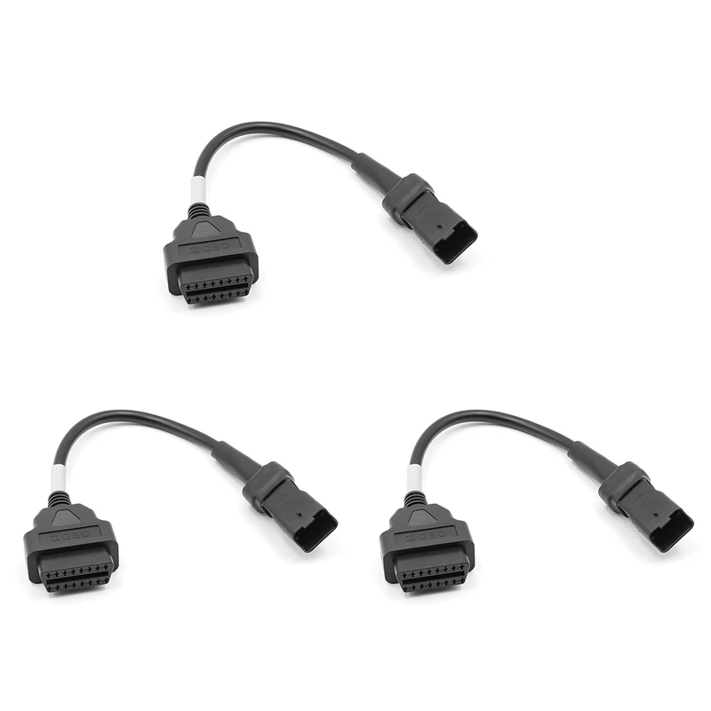 

3X OBD Motorcycle Cable For Ducati 4 Pin Plug Cable Diagnostic Cable 4Pin To OBD2 16 Pin Adapter