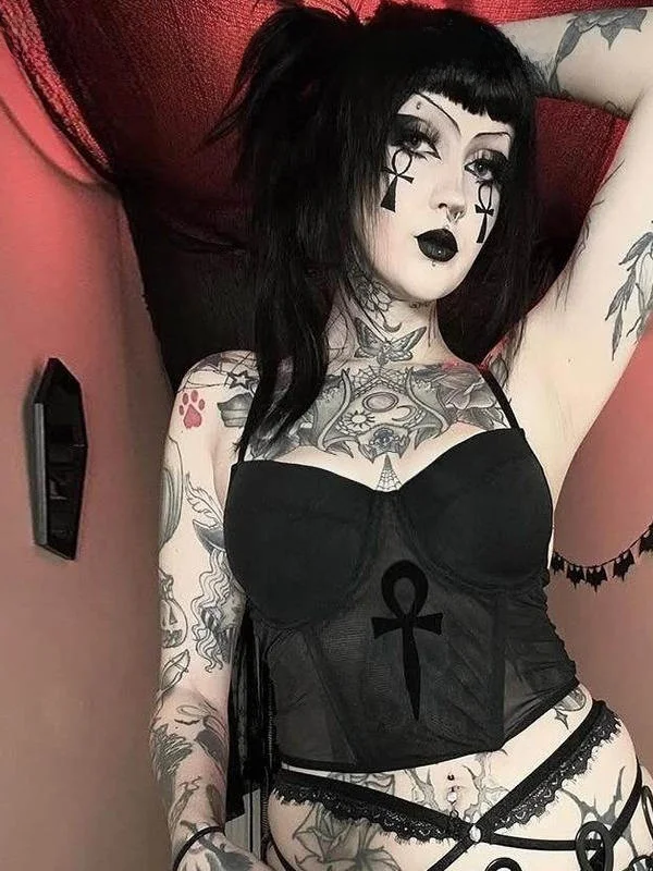 

K Sle Хэллоуин Майка с перекрестным принтом Spicy Girl Slim Fit Svel Жилет с принтом k Bal Повседневная одежда для горячих девушек