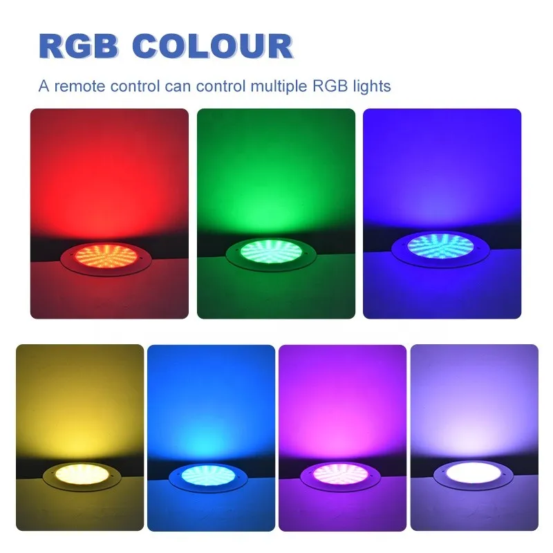 Ultra-Thin LED Underwater Pool Lights RGB DC12V/24V Phone Tuya WIFI Controller Music IP68 Pipe Piscina Lamp LED Waterproof Lamps