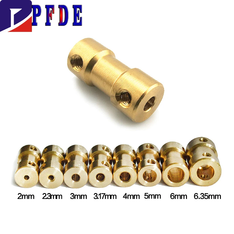 

10pcs 2/2.3/3/3.17/4/5/6mm Motor Shaft Coupling Coupler Connector Sleeve Adapter Brass Transmission Joint For RC Boat Car Airpla