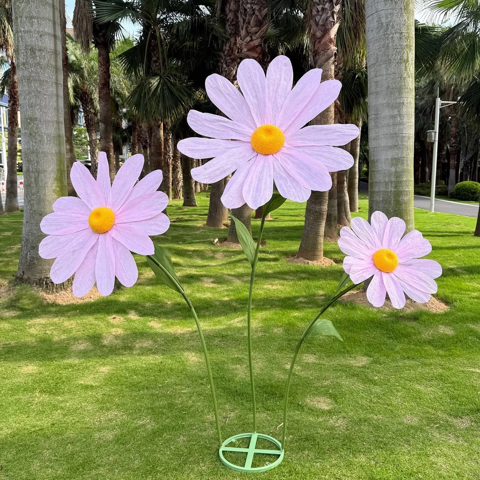 

5.5Ft Large Artificial Daisy Big Silk Pink Flower Decoration for Birthday Parties Gardens Office Home Weddings Graduations Store