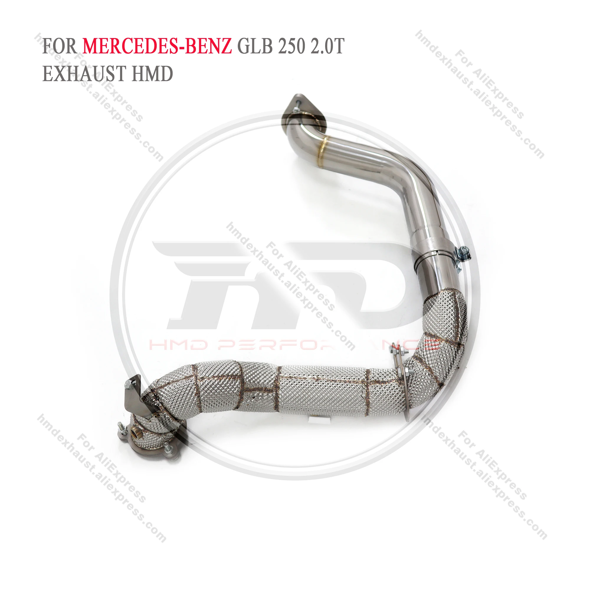 HMD Exhaust System High Flow Downpipe for Mercedes Benz GLB 250 2.0T Performance With Catalyst Pipe