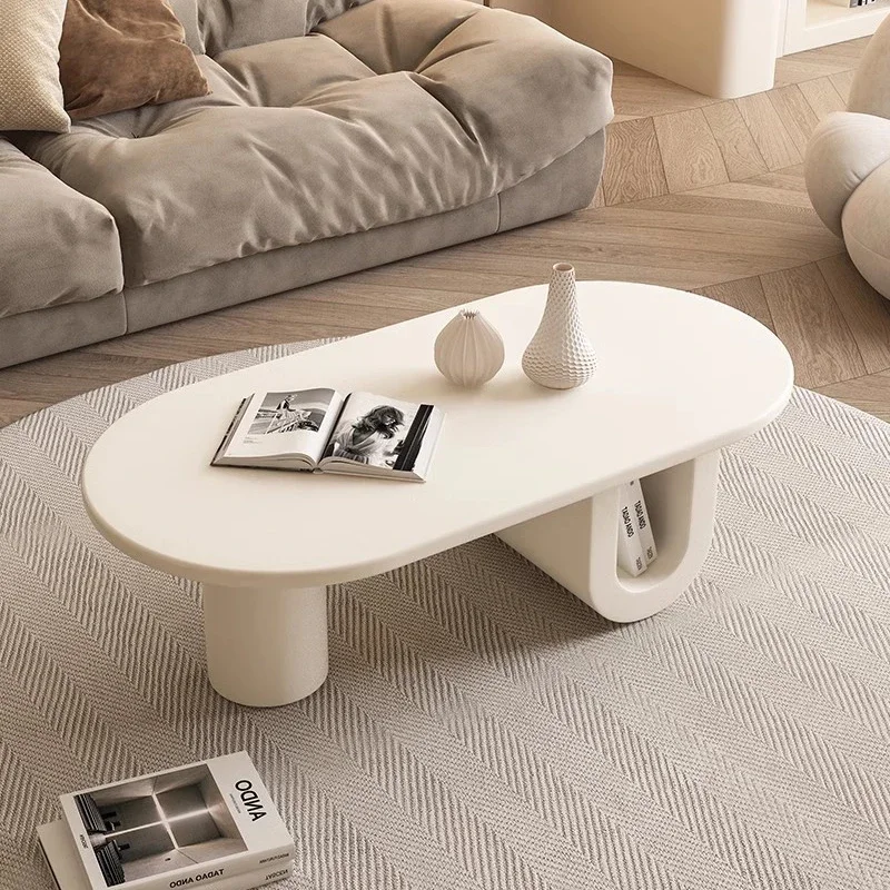 Light Luxury Modern Side Table Living Room Center Tables For Rooms U-type Cream Silent Wind Mesa Lateral Tables Home Furniture