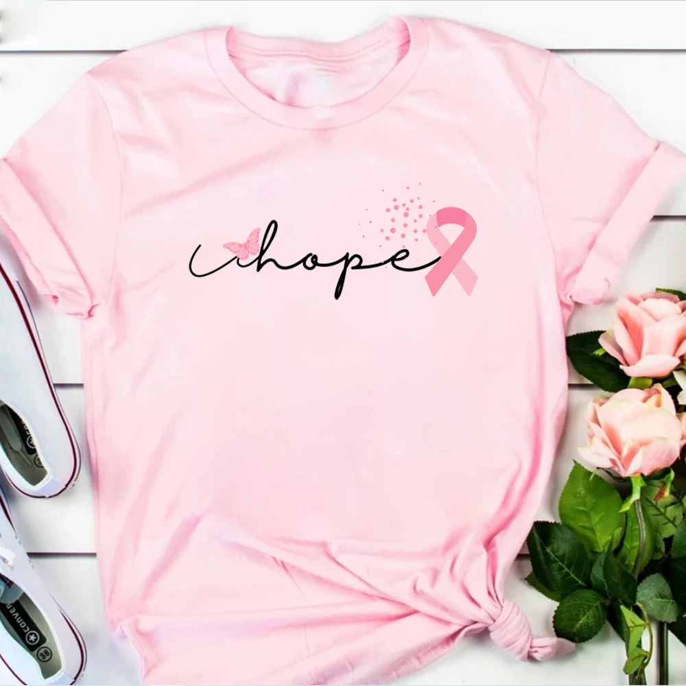 Cancer Ribbon T Shirt Hope Shirt Cancer Awareness Shirt Cancer Ribbon Tshirt Aesthetic Short Sleeves Tee Shirts for Women