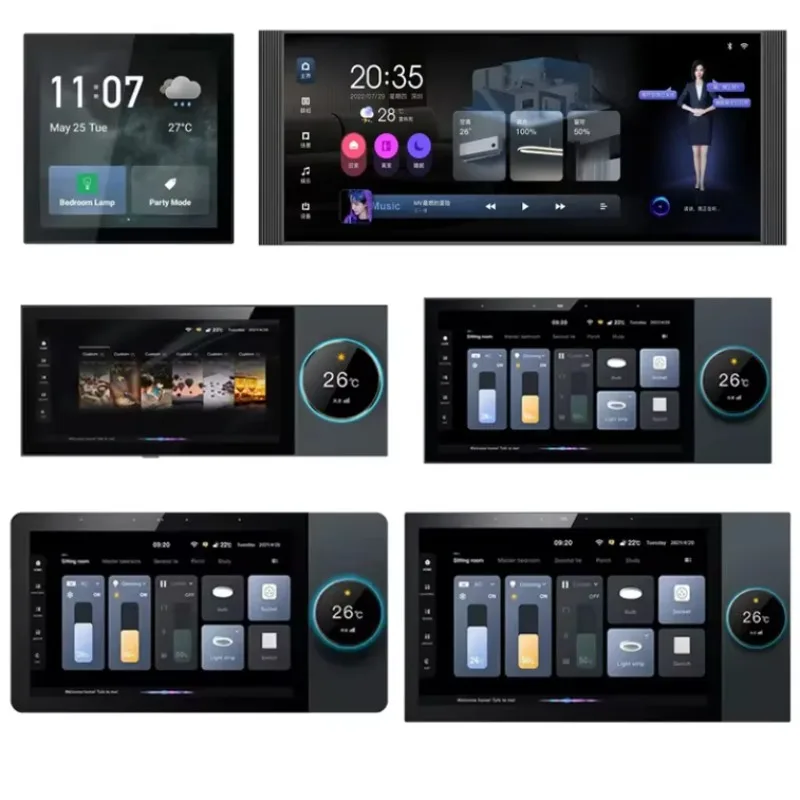 

[Hot Sale] TIANLAI Smart Home Products Zigbee Wifi Hub Gateway 4/6/7/8/10/12 Inch Alexa Touch Glass Switch Panel Wall Central C