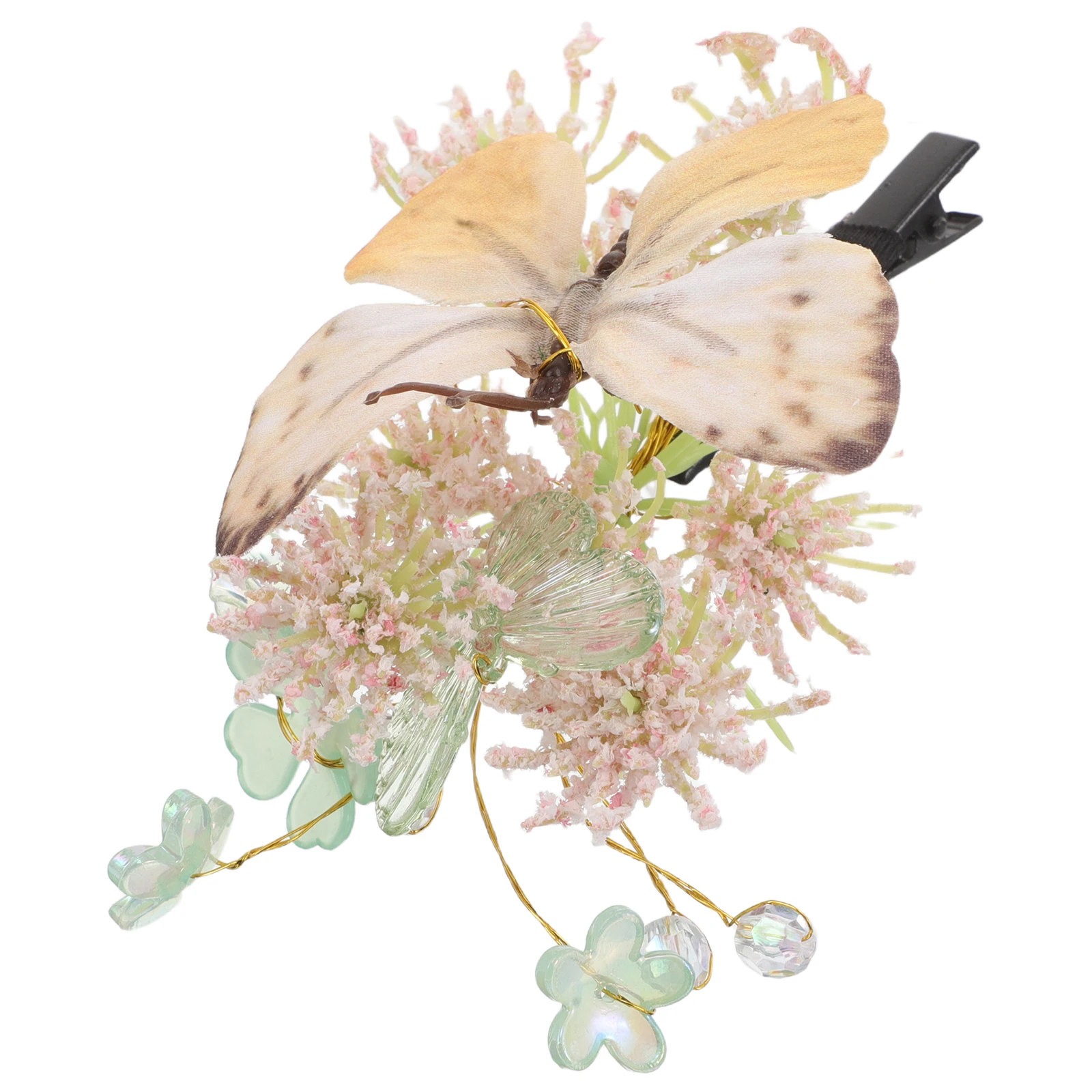

Decorative Hair Clips Butterfly Accessories Wedding Flower Plastic Artificial Bride Elegant Durable Lightweight Side Clip