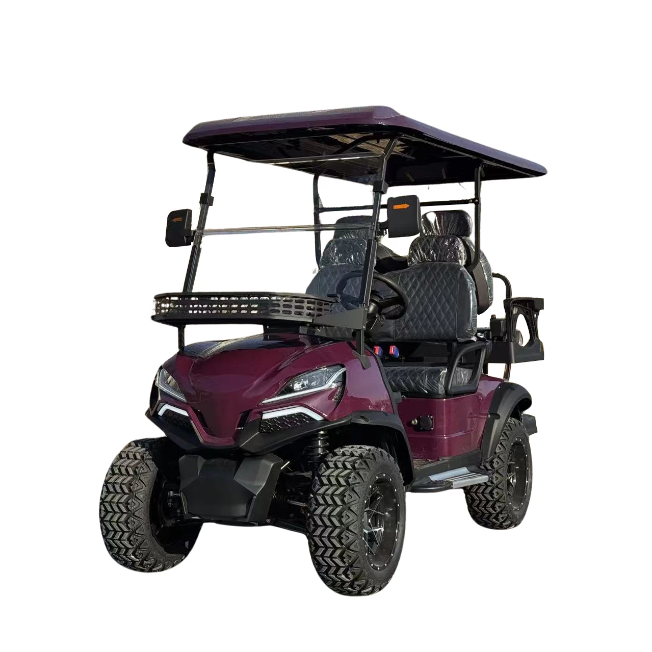 4 عجلة عربة جولف بطارية ليثيوم الكهربائية 4x4 على الطرق الوعرة نادي السيارات 4 مقاعد عربة جولف 48 فولت/60 فولت/72 فولت بطارية ليثيوم عربة جولف #1