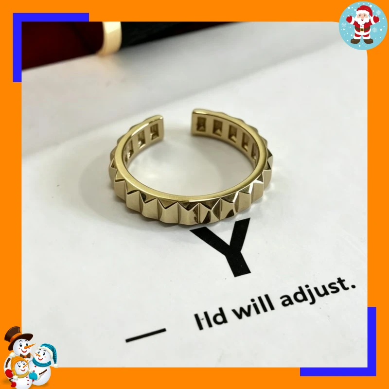 Wind Simple Personality Striped Ring Titanium Steel Fashion Corrugated Ring Jewelry Light Luxury Gear Ring