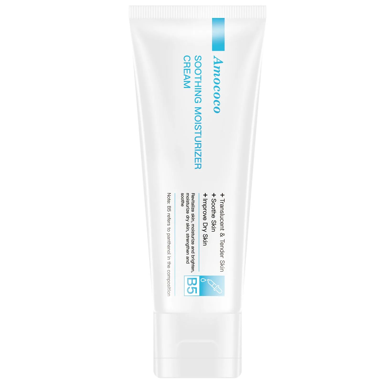 Amococo B5 Face Moisturizer Cream 80g Soothing Hydrating Facial Cream with Panthenol and Hyaluronic Acid Daily Moisturizing Skin Care for Face Lightweight Cream for Dry Skin Care Routine