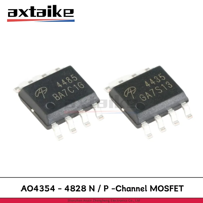 10PCS AO4354 4405 4406A 4407A 4411 4413 4421 4435 4441 4447A 4453 4459 4485 4606 4614B 4800 4818 4828 SOP8 N/P-Channel MOSFET IC
