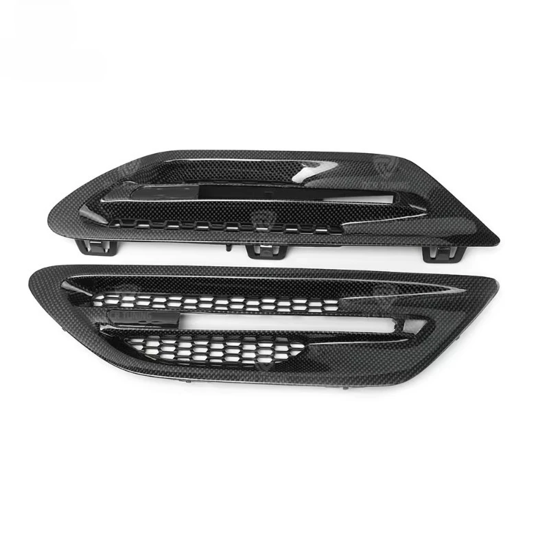 ألياف الكربون الجانب الحاجز الكسوة لسيارات BMW M Series M5 F10 سيدان الجانب الكلى مصبغة استبدال كليب على فتحات الهواء #5