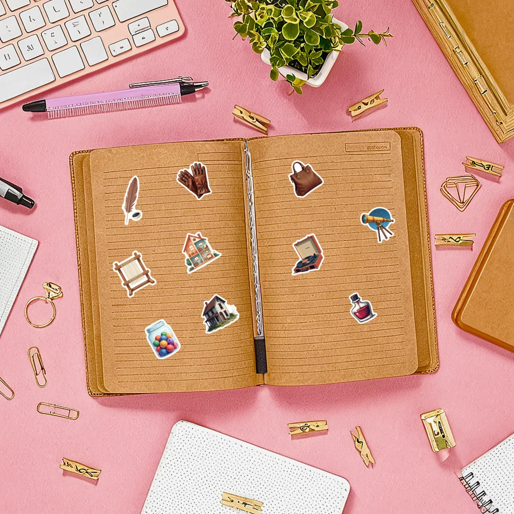 35 pces-100 pces retro vintage retro adesivos dos desenhos animados ferramentas artísticas professor recompensa adesivos papelaria para guitarra portátil