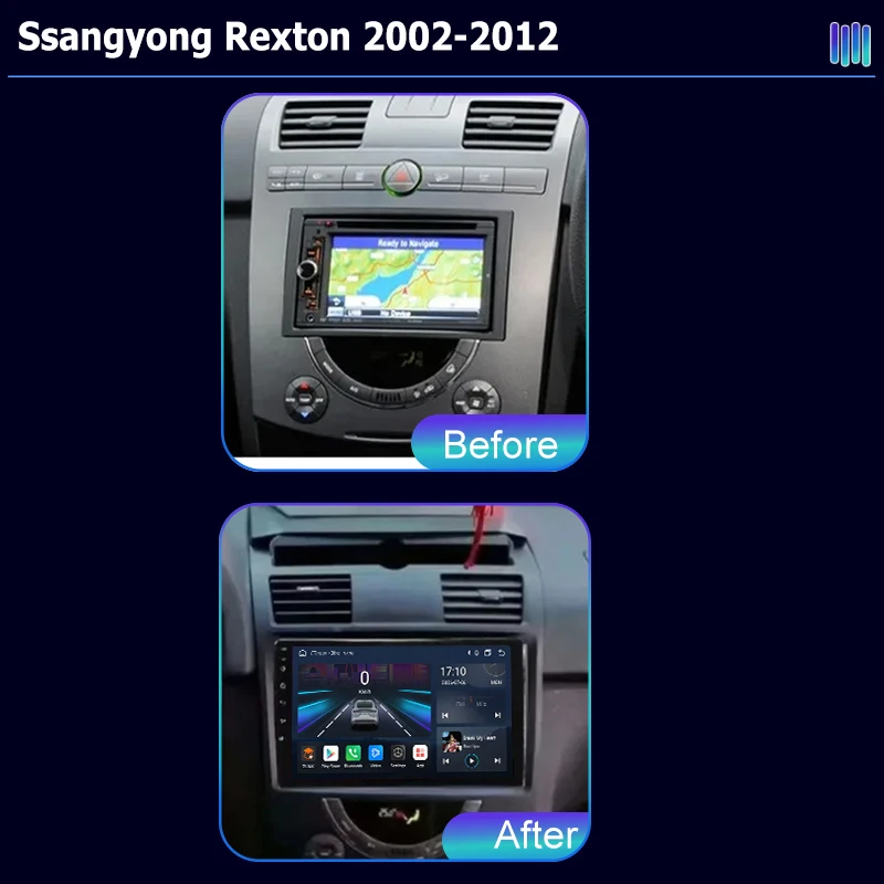 AI VOICE GPS Bluetooth WIFI Car Head for Ssangyong Rexton 2002 2012 Android Car Radio Multimedia Player CarPlay Unit 9/10 inch