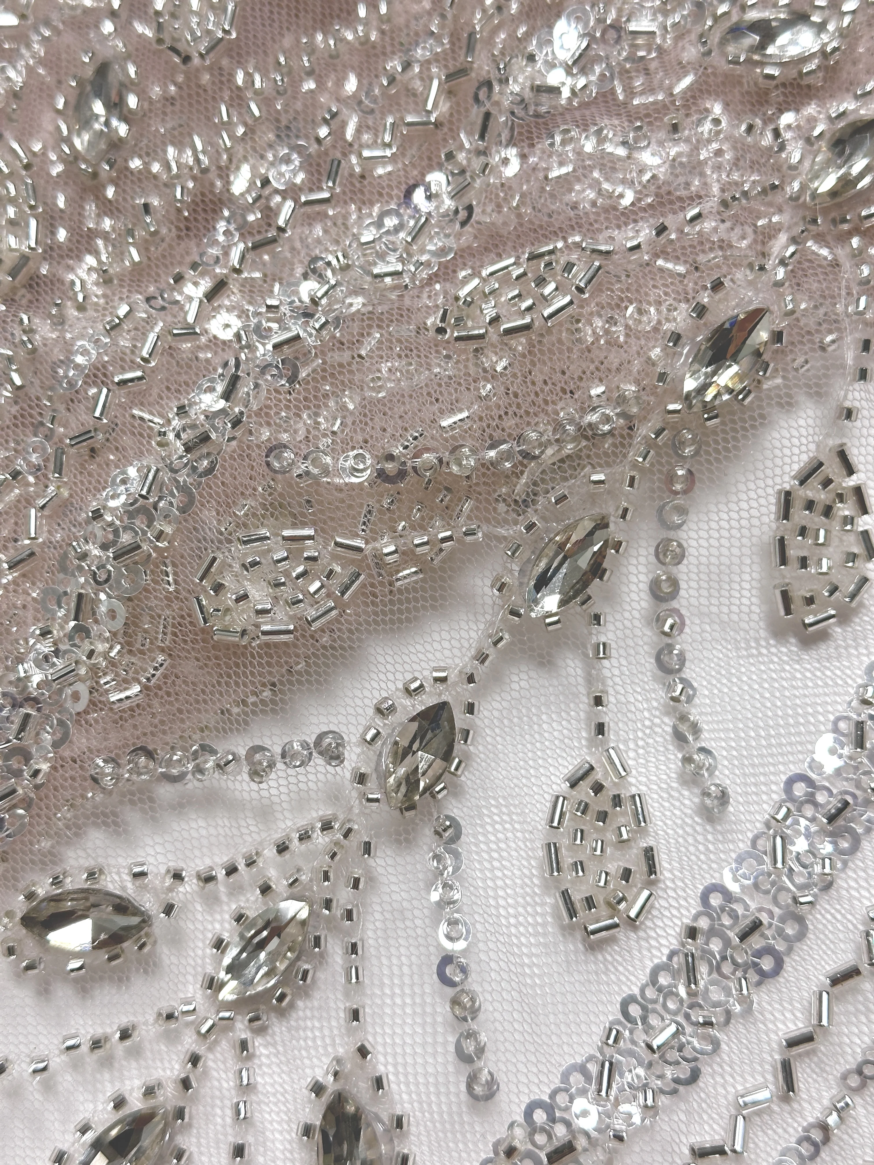 Tela de encaje de malla con cuentas africanas francesas de lentejuelas pesadas de lujo, tela de encaje de lentejuelas nigerianas brillantes de primera calidad, vestido de novia